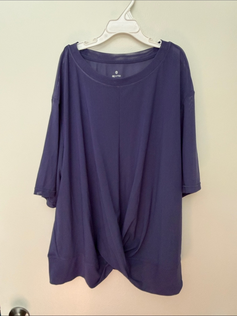 Apana Deep Purple Front-Knot Tunic